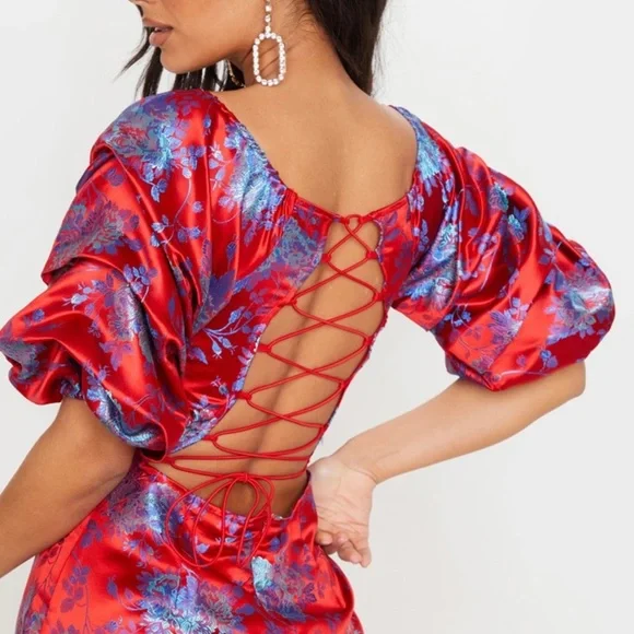 chinese dress ladies Scarlet Soirée Jacquard Midi Dress main image 1